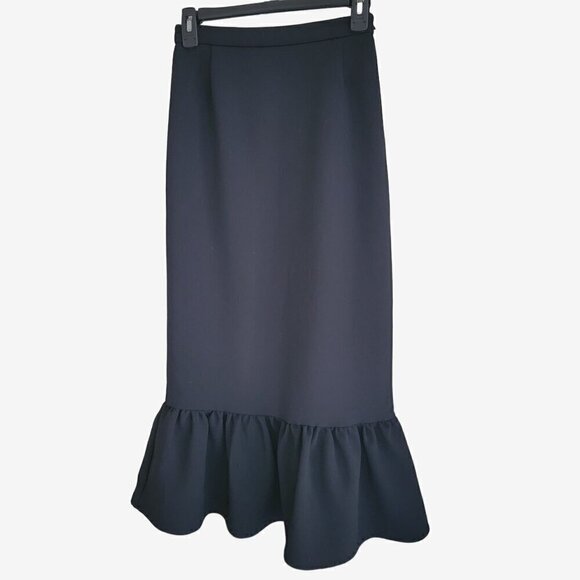 Unbranded  Women's  Black Ruffled Hem Maxi  Skirt - S - Picture 6 of 9